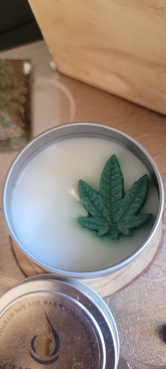 The 420, 4oz Scented Candle Cedarwood scented