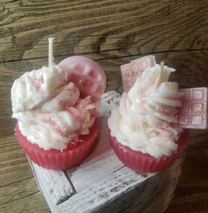 Pink Cupcake 🧁 Candles. Cotton Candy Scented Candle