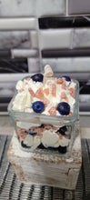 Cargar imagen en el visor de la galería, Blueberry Shortcake Scented Candle in a 15oz Square Vessel.